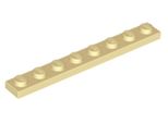 Piastra Lego® 1X8 3460 - 10 Pezzi Beige