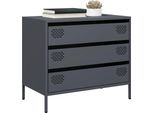 Vidaxl Credenza Antracite 68X39X58,5 Cm Acciaio Laminato A Freddo