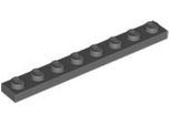 Piastra Lego® 1X8 3460 - 10 Pezzi Grigio Scuro Bluastro
