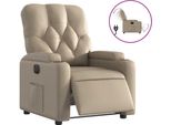 Vidaxl Poltrona Relax Elettrica Cappuccino-Marrone In Pelle Finta