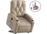 Vidaxl Poltrona Relax Con Ausilio Per L'alzata Cappuccino-Marrone In Pelle Finta