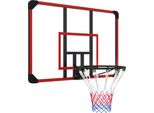 Sportnow Canestro Da Basket, Tabellone Da Basket Con Canestro, Rete Da Basket Con Tabellone Da Basket, Montaggio A Parete, Per Uso Esterno, Acciaio, 113 X 61 X 73 Cm, Rosso