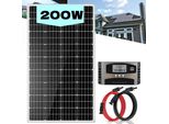200W Pannello Solare 18V Set Solare Con Regolatore Di Carica 40A Cavo Solare Sistema Solare Pv Monocristallino