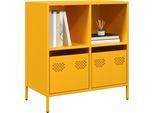 Vidaxl Credenza Giallo Senape 68X39X73,5 Cm Acciaio Laminato A Freddo
