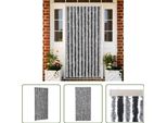 The Living Store Tenda Fly Grigio E Nero 90X220 Cm Ciniglia