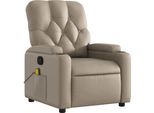 Vidaxl Sedia Per Massaggi Cappuccino-Marrone In Pelle Finta