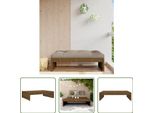 The Living Store Sgabello Da Giardino Marrone Miele 120X80 Cm In Legno Di Pino Massiccio