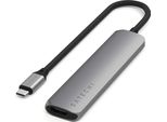Satechi - Adattatore Multiporta Sottile USB-C 6In1 (Grigio Spazio)