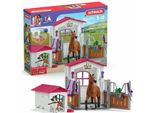 Scatola Con Cavalla Hannoveriana E Pastore Australiano, Figura Di Cavallo E Accessori, Schleich 72218 Horse Club, A Partire Dai 5 Anni Di Età