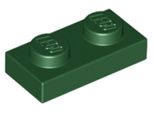 Lego® 100X 1X2 Piastre 3023 - Piastra DunkelgrüN - Verde Scuro