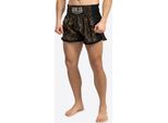 Pantaloni Thaiboxing Uomo Goldstone Nero/Oro L Benlee