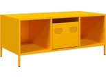 Syfax™ Tavolino Giallo 101,5X50X43,5 Cm Acciaio Laminato A Freddo