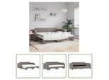 The Living Store Lettino Allungabile Con Materassi Taupe 100X200 Cm In Tessuto