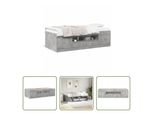 The Living Store Letto Da Giorno Con Cassetti Grigio Cemento 90X200 Cm Materiale Legno
