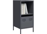 Credenza Vetrina In Stile Elegante Antracite 35X39X73,5 Cm Acciaio Laminato A Freddo - Cassettiere Hommie3510211 1Pacco