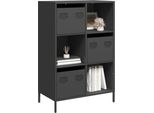 Vidaxl Credenza Nera 68X39X103,5 Cm Acciaio