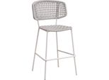 In And Outdoorsgabello Da Bar Nilo - Corda - Set Di 1 - Senza Braccioli - Bianco - Altezza Seduta 109Cm