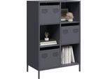 Vidaxl Credenza Antracite 68X39X103,5 Cm Acciaio