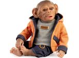 Guca - 986 Reborn Monkey - Scimmietta Realistica Con Corpo In Morbido Tessuto - 32 Cm