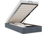 Vidaxl Ottoman Letto Senza Materasso Grigio Scuro 100X200 Cm Velluto