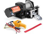 Vevor Verricello Elettrico, Capacità Di Trazione Del Cavo Di 2000 Lb, Verricello Atv/Utv Da 12 V Dc Con Bobina Di Cavo D'acciaio A 7 Fili Da Φ5/32 Pollici X 39 Piedi, Telecomando Per Cavo, Impermeabile IP55 Per Il Traino Di Utv E Atv