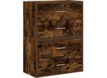 Vidaxl Armadietti Con 2 Cassetti 2 Pz. Rovere Fumé 60X31X40 Cm