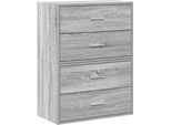 Vidaxl Armadi Con 2 Cassetti 2 Pz. Grigio Sonoma 60X31X40 Cm