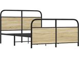 Vidaxl Struttura Letto Senza Materasso 120X200 Cm Materiale A Base Di Legno Rovere Sonoma