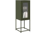 Vetrina In Stile Elegante Credenza Verde Oliva 36X39X107 Cm Acciaio Laminato A Freddo - Cassettiere Hommie5980314 1Pacco