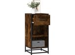 Best MöBel Cabinet Credenza Rovere Fumé 35,5X35X76 Cm Materiale A Base Di Legno E Metallo - Cassettiere CL4601110 1Pacco