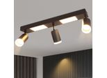 Zmh Plafoniera Faretto Da Soffitto A Led 3 Fiamme GU10 - Camera Da Letto Lampada 3000K Nero Lampada Da Cucina 20W Faretto Da Soffitto Orientabile Lampada Da Corridoio Metallo