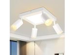 Zmh Led Soffitto 4 Fiamme Soffitto Spot GU10 Camera Da Letto Lampada 3000K Bianco Cucina Lampada 20W Soffitto Faretto Orientabile Per Soggiorno Cucina Camera Da Letto