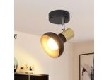 Zmh Plafoniera Nero Soffitto Faretto Vintage - Lampada Da Soffitto Industriale 1 Fiamma Corridoio Lampada Interna In Ferro Paralume Faretto E14 Soffitto Faretti Per Camera Da Letto Corridoio Soggiorno (Senza Lampadine)