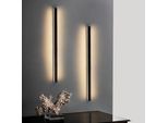Zmh 2Pcs Lampada Da Parete Led Wall Light Indoor - Moderna 60CM 21W Corridoio Up Down Bianco Caldo Lampada Corridoio Lampada Soggiorno Lampada Letto Nero Illuminazione Parete Per Scala Soggiorno Camera Bambini Camera Da Letto