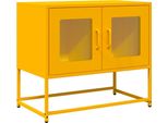 Vidaxl Mobile Tv Giallo Senape 68X39X60,5 Cm Acciaio Laminato A Freddo