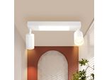 Zmh Plafoniera Faretto Da Soffitto A Led GU10 2 Fiamme - Lampada Da Soffitto Bianco 3000K Bianco Caldo 20W Lampada Da Camera Da Letto Orientabile 350° Faretto Da Soffitto
