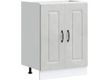 Vidaxl Base Per Lavello Kalmar Cemento Grigio 60X46X81,5 Cm Materiale A Base Di Legno