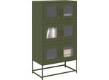 Best MöBel Vetrinetta A Ripiani Verde Oliva 68X39X123 Cm Acciaio - Cassettiere CL3467162 1Pacco