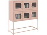 Maison Exclusive - Credenza Rosa 100,5X39X107 Cm Acciaio Laminato A Freddo