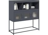 Vidaxl Credenza Antracite 100,5X39X107 Cm Acciaio Laminato A Freddo