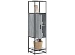 Vidaxl Credenza Grey Sonoma 35,5X35X139 Cm Materiale A Base Di Legno E Metallo