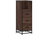 Vidaxl Armadio Da Bagno In Rovere Marrone 35X37,5X100 Cm Materiale A Base Di Legno