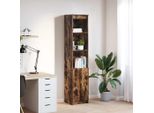 Vidaxl Credenza Rovere Affumicato 37,5X35X180 Cm Materiale A Base Di Legno