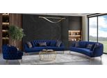 Set Di Divani Chesterfield Moderni Blu Mobili Imbottiti Poltrona A 4 Posti Jvmoebel