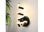 Zmh Applique Da Interno Led Nero Lampada Da Parete Scala Corridoio Soggiorno Camera Da Letto Bagno Design Moderno Lampada Da Parete 7W Luci Da Parete Bianco Caldo 3000K