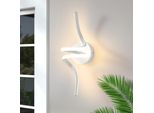 Zmh Lampada Da Parete Per Interni Led Lampada Da Parete Moderna Per Scale Corridoio Soggiorno Camera Da Letto Balcone Design Bianco Illuminazione Da Parete In Alluminio 7W Bianco Caldo 3000K