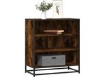 Vidaxl Credenza Rovere Fumé 68X35X76 Cm Materiale A Base Di Legno E Metallo