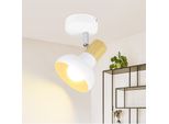 Zmh Faretto Da Soffitto 1 Fiamma Plafoniera Vintage Lampada Da Soffitto Bianco Corridoio Faretto Industriale Metallo Soffitto Spot E14 Retrò Interno 350 ° Girevole Spot Per Camera Da Letto Soggiorno (Senza Lampadina)