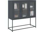 Vidaxl Credenza Antracite 100,5X39X107 Cm Acciaio Laminato A Freddo