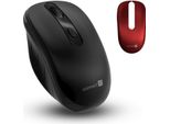 Connect It Mouse Ottico Silenzioso Senza Fili Di Lunga Durata, (+ 2X Batterie Aa In Omaggio), Copertura Nera Sostituibile, Nero